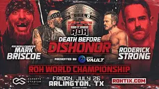 Mark Briscoe vs Roderick Strong ROH Death Before Dishonor 2024 7/26/24 ROH World Title Match Review