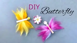 DIY Butterfly 🦋 * Filzanleitung Schmetterling * Needle Felting Tutorial