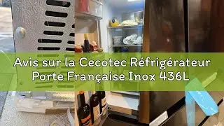 Avis sur la Cecotec R&eacute;frig&eacute;rateur Porte Fran&ccedil;aise Inox 436L Bolero CoolMarket FD 436 Inox E, 183 x 8