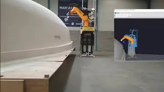 boat sanding with mobile robots