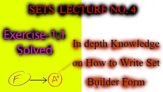 Sets Class11th Maths LECTURE NO. 4 Master in Set Builder Form #class11th #sets #maths