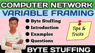 Framing: Byte Stuffing Method with FLAG character | Examples and Questions Explained in Hindi