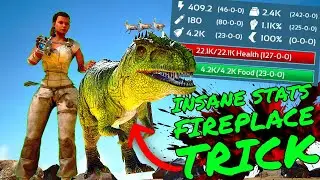 HOW TO GET INSANE LEVEL DINOS WITH Fireplace Trick in Ark Survival Ascended!!!