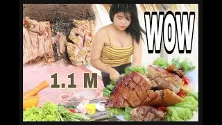Yummy Cooking Roast Pork Steam Recipe,Cooking Skills,Eating Delicious,Natural Girls Cooking