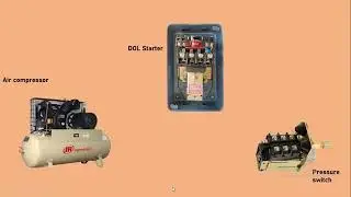 Air compressor pressure switch connection with DOL Starter....