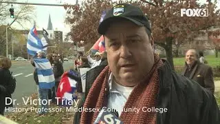Connecticut Cuban Americans stand in solidarity with democracy marchers in Cuba