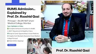 BUMS Admission 2025 | Step-by-Step Guide | By Prof. Dr. Raashid Qazi