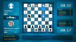 Chess Game Analysis: GerBucks - MAnthony Francis, 0-1 (By ChessFriends.com)