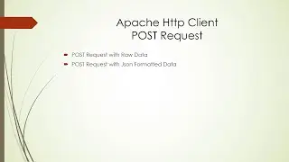 ApacheHttpClient | PostRequestMethods