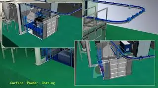 Transformer spraying painting system ,powder coating line for heavy parts