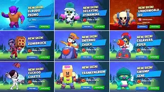 All BRAWL-O-WEEN Skins Unlock Animation (2017-2024)