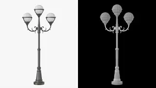 Classic Street Light Lamp Post 3D Model Demo