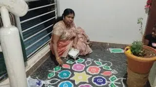 Adharathri pannendu ghantalaku muggu veston Naam Sankranti beautiful log