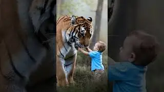 Brave Baby Touches a Giant Tiger&rsquo;s Nose &ndash; Heartwarming Moment!
