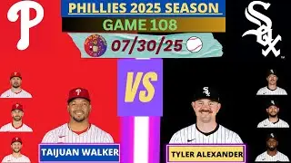 Philadelphia Phillies @ Chicago White Sox LIVE PLAY-BY-PLAY (07-30-25) #phillies #whitesox
