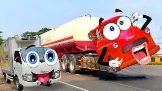 Wow Ada Truk Kontainer Gandeng, Bus Telolet Basuri, Truk Oleng Tronton Truk Pasir Robot Frank Tayo Z