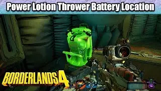 Power Lotion Thrower Battery Location - Crack This Guy's Back | Borderlands 4