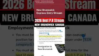 New Brunswick 2026 #expressentry #punjabi #canada #pgwp #tusharuplifts