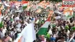 Congress Youth Wings Stages Protest Against Land Bill