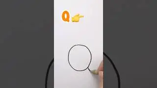 Letter Q Drawing Trick Makes a Perfect Queen ✨ #drawing #shorts #challenge