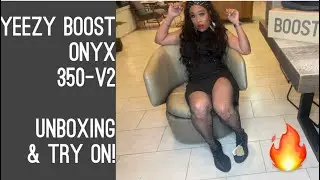 👟 ДЕРЖИТЕ: Yeezy Boost(ONYX) 350 V2 РАСПАКОВКА И ПРИМЕРКА. (Повседневный: цветовая гамма) Нью-Йорк: 2022 г.