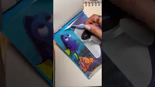Grid style 🧡🐟 #asmr #pixar #journaling #scrapbook #disney #findingnemo #dory #nemo #findingdory