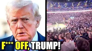 Crowd ERUPTS When Fan Disses Donald Trump at NBA Game