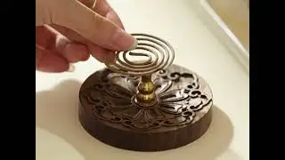 Hibiscus Carving Wooden Incense Holder