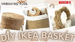 how to make Jute Rope Basket, DIY IKEA Basket, Jute rope Basket, DIY basket, سبت تخزين