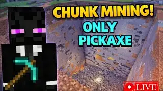 ONLY PICKAXE ⛏️ | Full Chunk Mining Live 🔴 #minecraft #live #bedrock