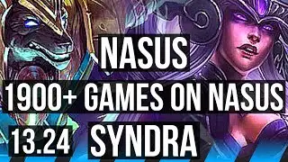 NASUS vs SYNDRA (MID) | 1900+ games, 10/2/8, Dominating | EUW Master | 13.24