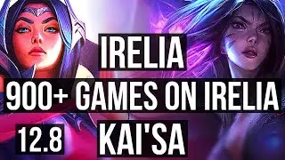 IRELIA vs KAI'SA (MID) | 2.5M mastery, 7 solo kills, 900+ games, Dominating | EUW Diamond | 12.8