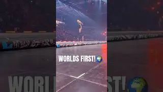 This WORLDS FIRST is UNREAL!🤯#airtrack #gymnast #gymnastics #flips #flip #tumbling #trampoline