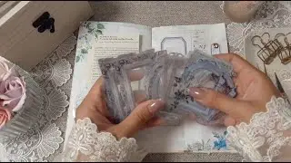 scrapbooking ASMR | Aesthetic Journaling | Sky Blue theme💙 |  journal idea