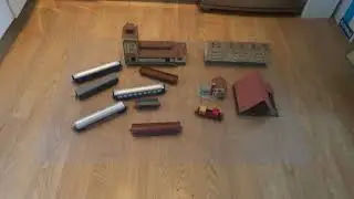 Dr Martens Jadon Boots stomp, crush and destroy some vintage model toy trains and houses