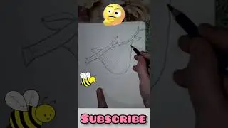 Easy Beehive drawing | Drawing Honeybee with Hive | Beehive drawing with Honeybee 🐝#shorts#sketching