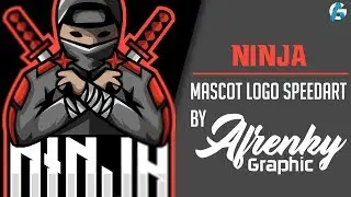 Ninja Logo | Speed Art Mascot/Esport logo  | Adobe Illustrator CC