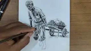 How To Draw A Workers Figure || Figure Drawing : Shading Process 