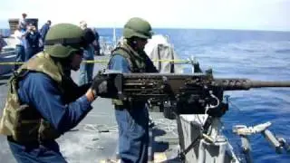 .50 cal demo on USS Milius