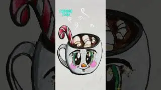 How to Draw a Christmas Hot Chocolate Snowman | Cute Holiday Art with Posca Markers