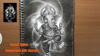 How to make beautiful background  with charcoal 