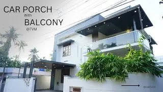 Modern CAR PORCH with BALCONY @Trivandrum pappanamcode ..... Made by team FAB TECH