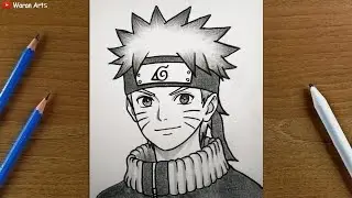Easy anime Drawing || How to draw Naruto Uzumaki easy step by step || Drawing Naruto Tutorial