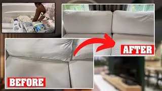 HOW TO CLEAN WHITE UPHOLSTERY FURNITURE | How to Clean a White Couch and furniture with Oxiclean