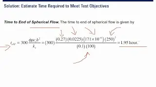 Well Test Design 5: Time to End of Spherical Flow