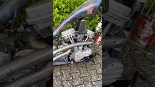 Chopper Harley Davidson Custom Build #harley #harleysoftail #harleybikes #chopper #garage #custom