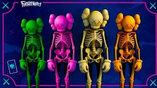 *NEW* KAWS SKELETON SKIN GAMEPLAY - FORTNITE KAWS SET