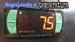 Controlador Full Gauge, MT-512E 2HP, regulando a temperatura de setpoint rapidamente.