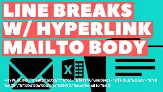 Add Line Breaks in Body of Mailto (Hyperlink Function) | Excel Tip
