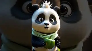 Panda Helps Baby Dino Eat Healthy Greens 🐼🥬🦖